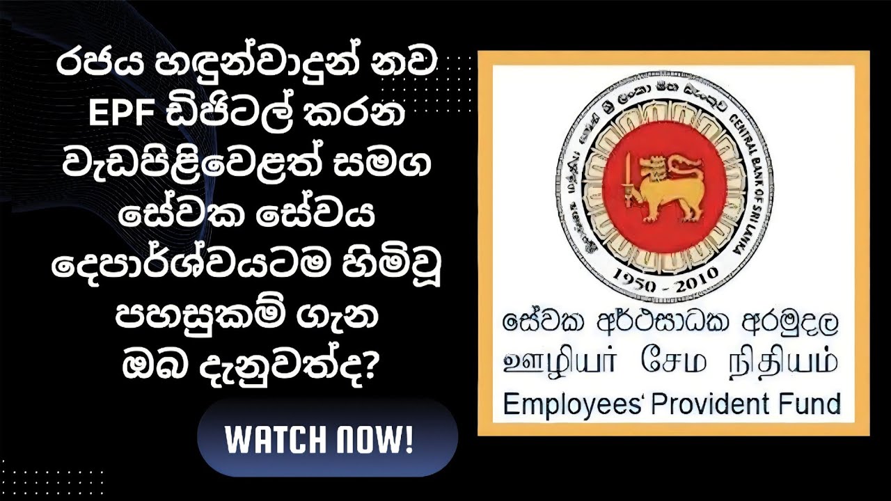 EPF අරමුදල සමග යාවත්කාලිනවූ රජයේ Digital වැඩපිළිවෙල (New digital system for EPF and Private sector)