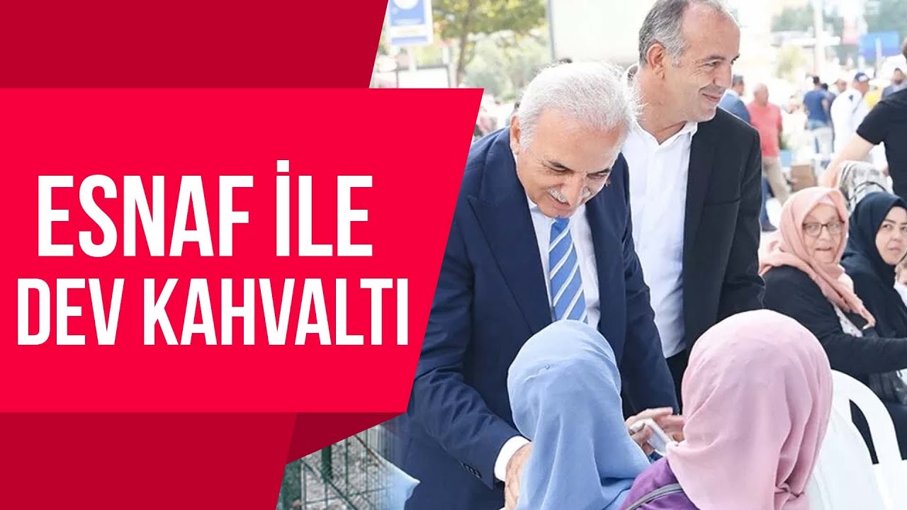 &Uuml;mraniye Belediye Başkanı İsmet YILDIRIM Esnafla Dev Kahvaltı Sofrasında Buluştu|&Uuml;mraniye Belediyesi