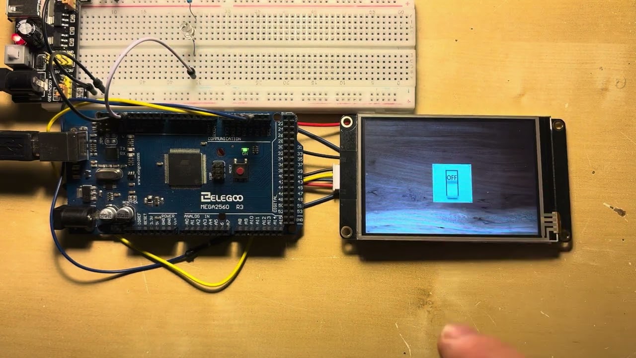 Défi Arduino: Écran Nextion qui contrôle une DEL
