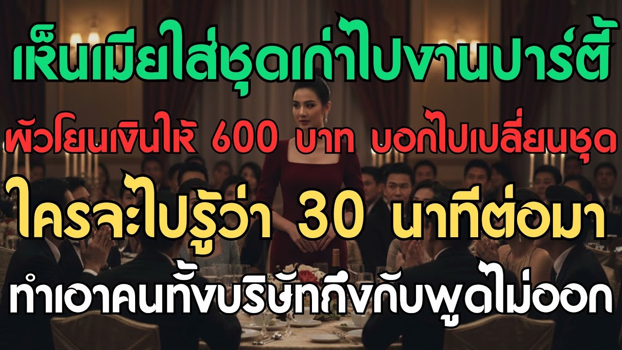 เมียใส่ชุดเก่าไปงานผัวโยน 400 ให้เปลี่ยน 30 นาทีต่อมาอึ้งทั้งบริษัท