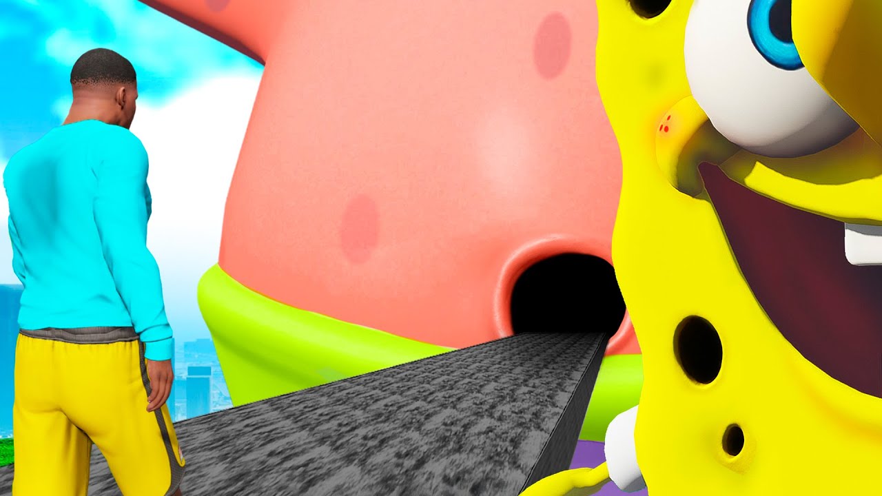 ENTREI NO BOB ESPONJA, LULA MOLUSCO E PATRICK ESTRELA NO GTA 5 - O FILME