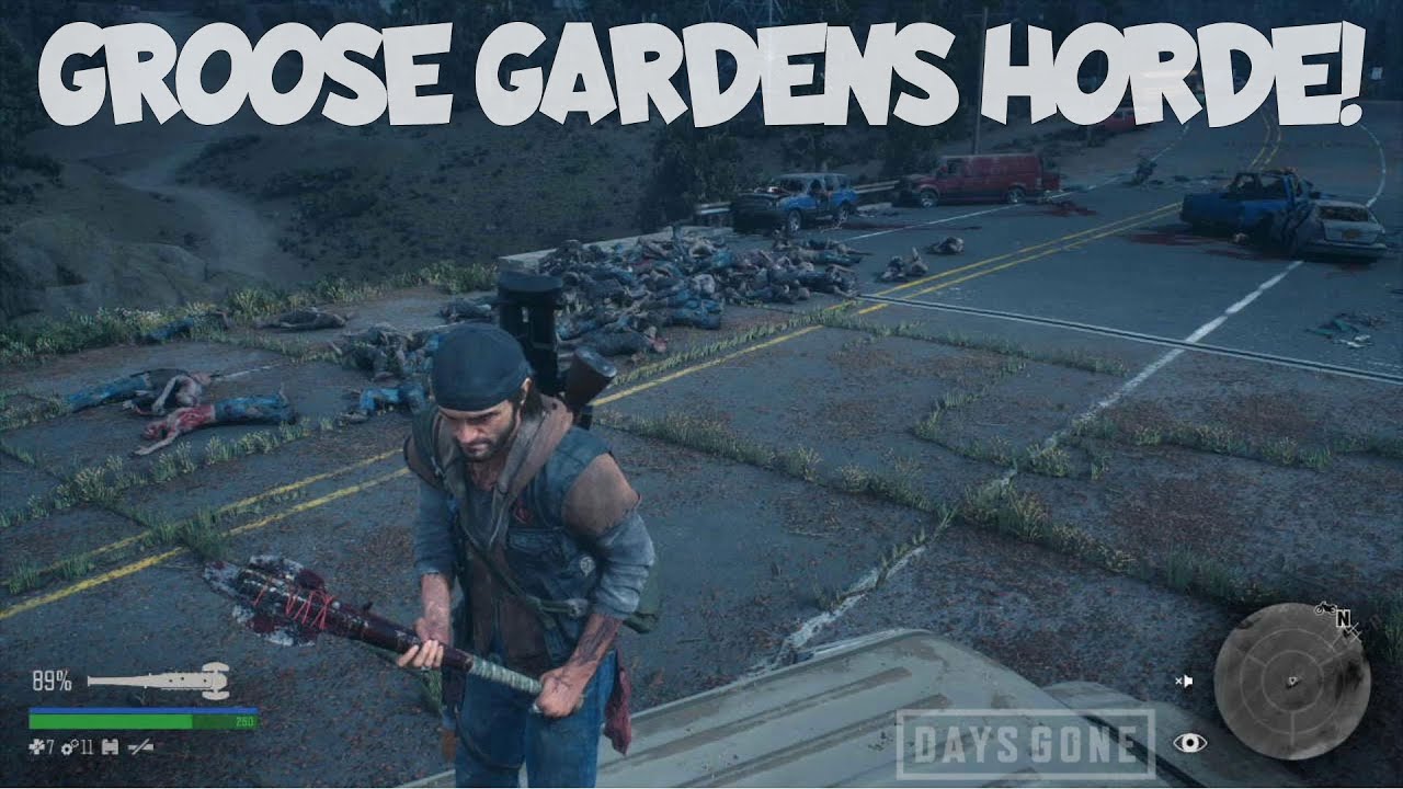 Days Gone - Groose Gardens Massive Horde - Stealth Bombing GONE WRONG!