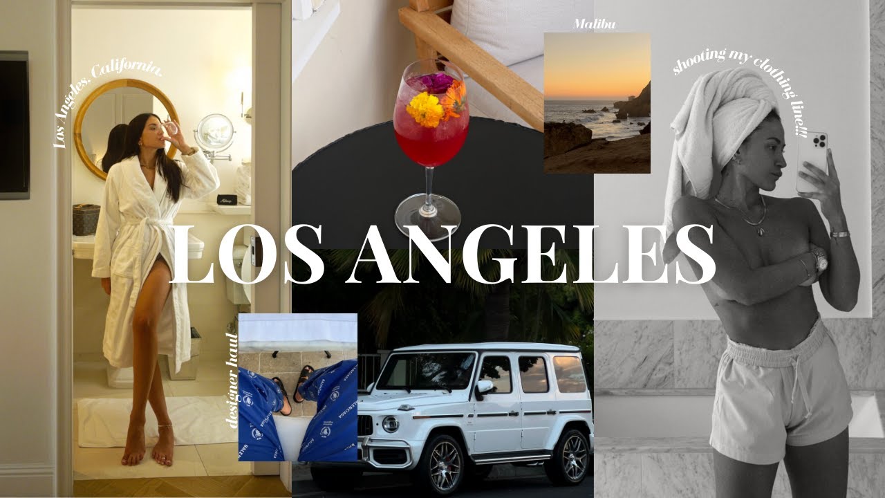 LA vlog ♡ Malibu, designer haul, brunch, traveling alone, work meetings, shooting my clothing line!