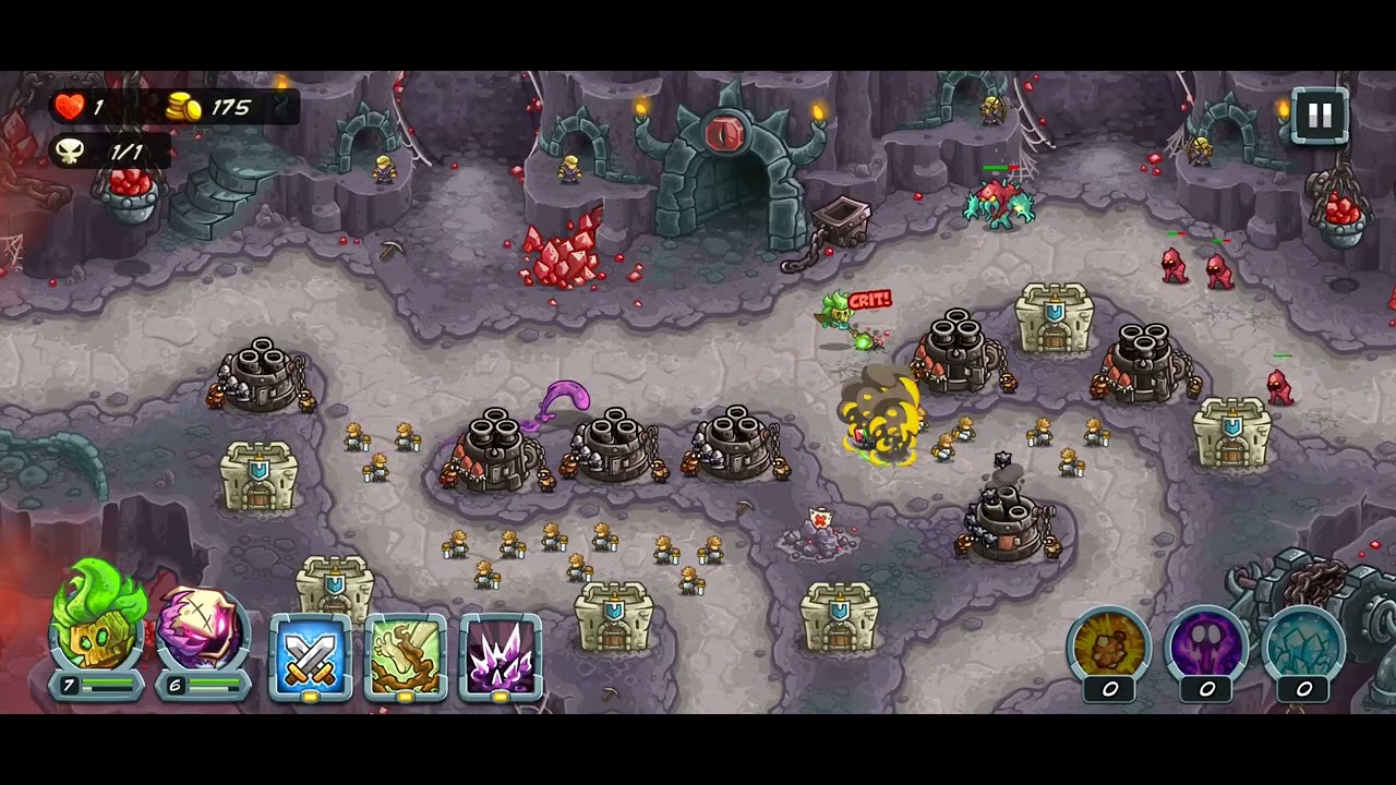 Kingdom Rush 5: Alliance (Level 8 - Carmine Mines) 3 Stars [IRON Challenge]