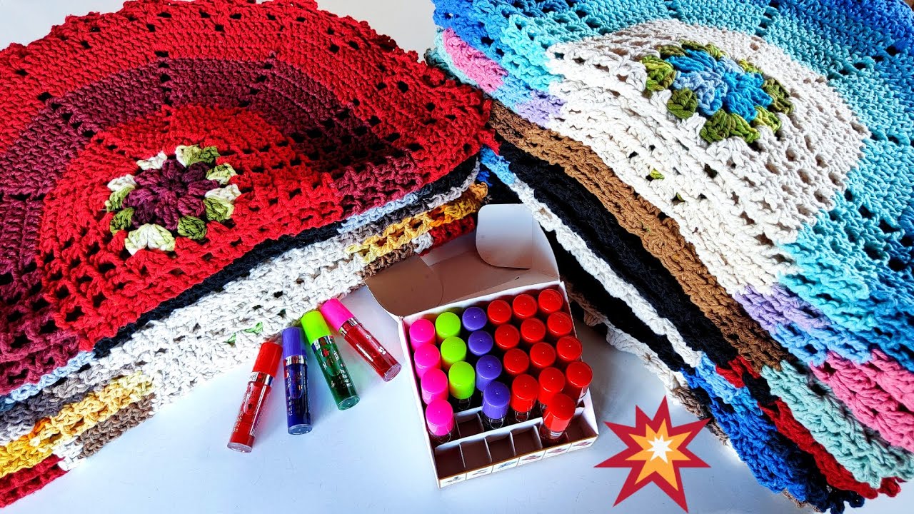 💥🚨PRODUÇÃO DE TAPETES COM SOBRAS,🧶ATACADO PRA REVENDA, DICA DE MIMOS PARA AS CLIENTES🥰 #croche #vlog