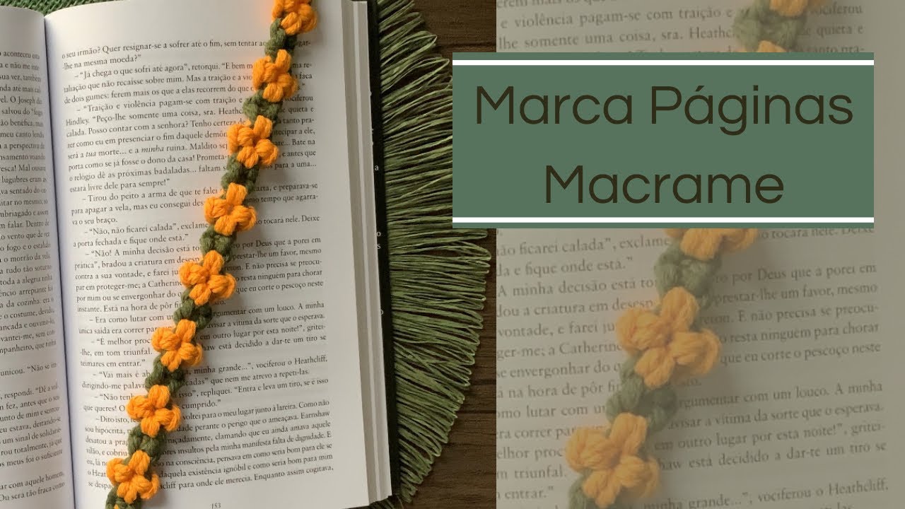 Marca Páginas Macrame - Flor Macrame - Flower bookmark 🌼