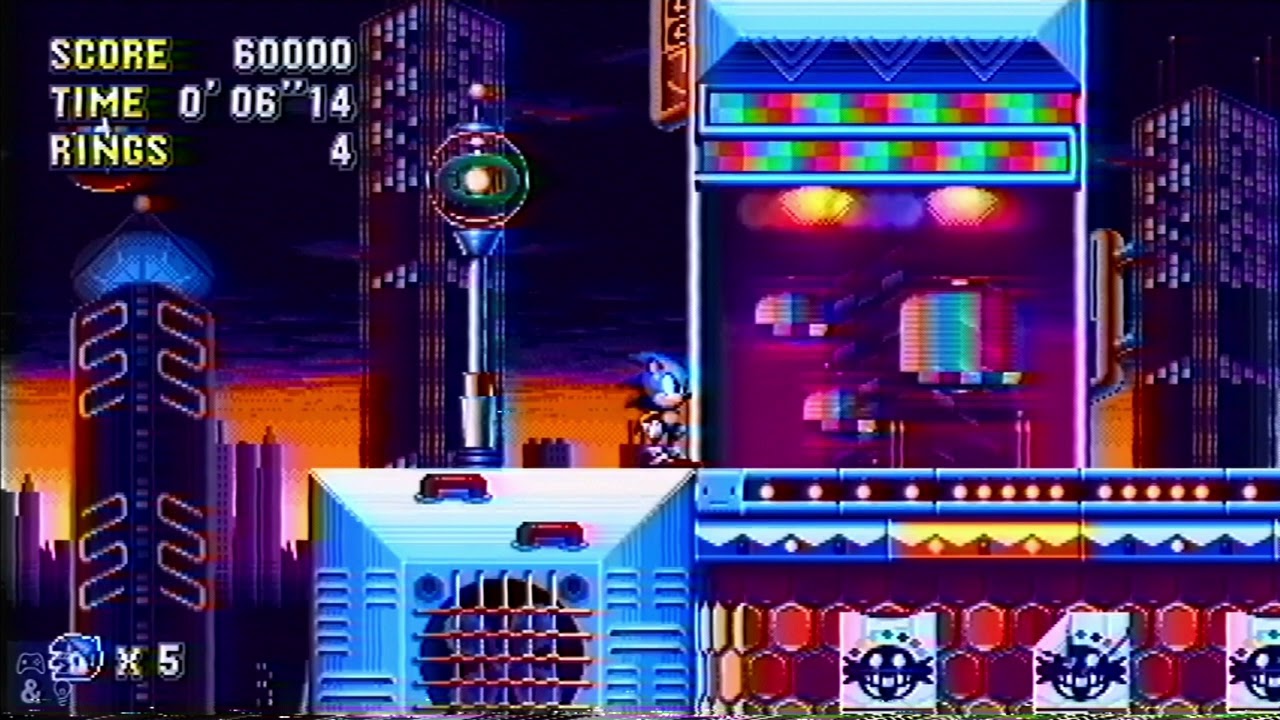 Sonic Mania - Studiopolis Zone Act 1 (extra slowed + reverb)