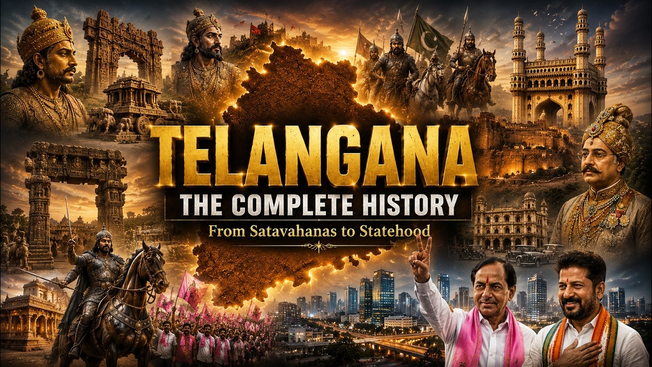 Telangana History | From Ancient Telugu Civilization to Modern Telangana State | State Formation Day