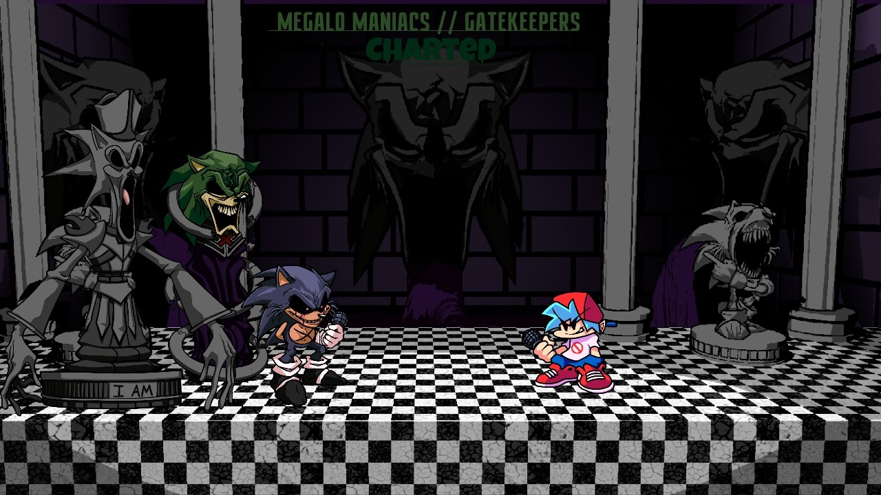 FNF - MEGALO MANIACS // GATEKEEPERS But Charted