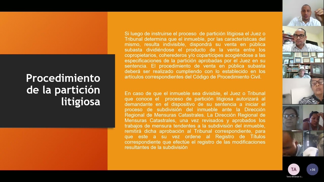 Partición litigiosa y demanda de inclusión de herederos ante la JI | Maestria UASD Higuey 2022