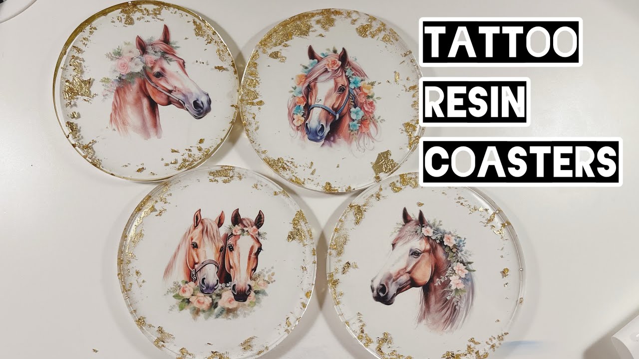 How To Make Your Resin Coasters Unique 🤩❤️ Tattoo in Resin ✨