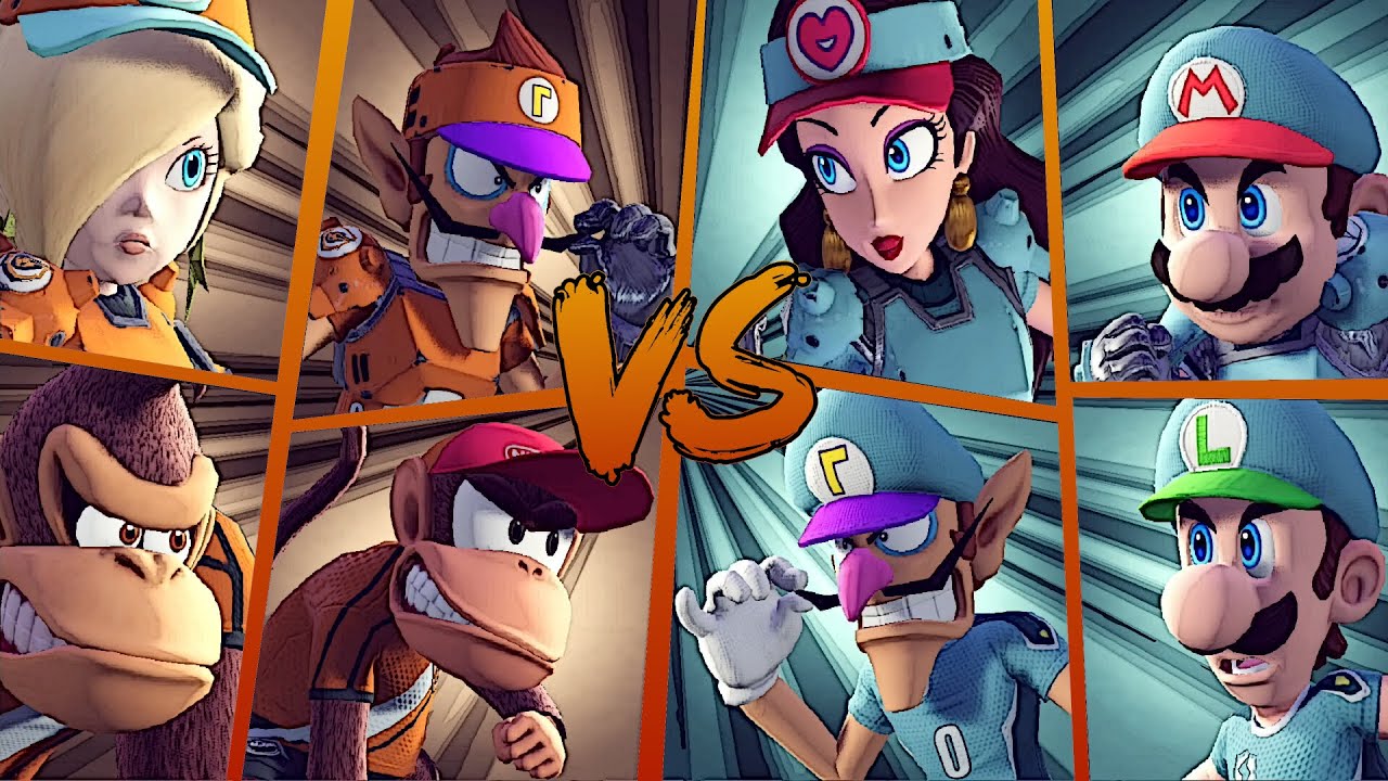 Waluigi Team VS Pauline Team [ Mario Strikers Battle League ] T2 J3 P2-B