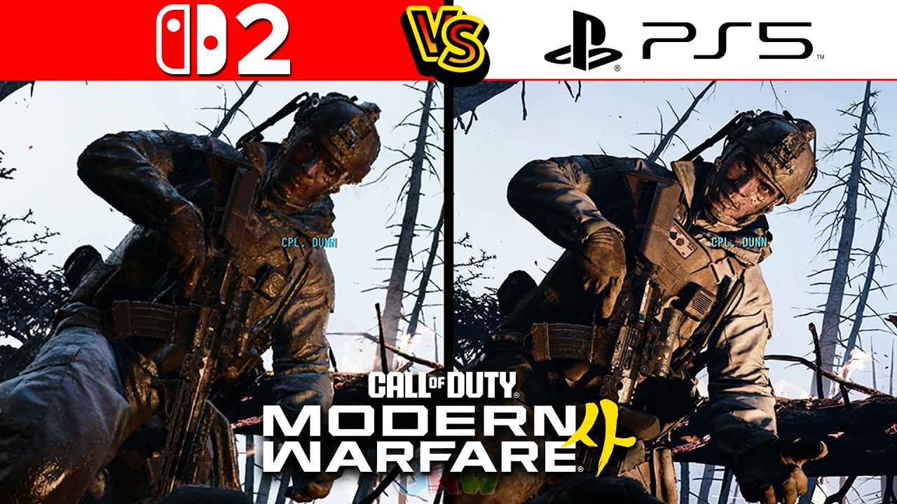 Modern Warfare 4: Миссия кампании &mdash; сравнение Switch 2 и PS5 (геймплей в 4K)