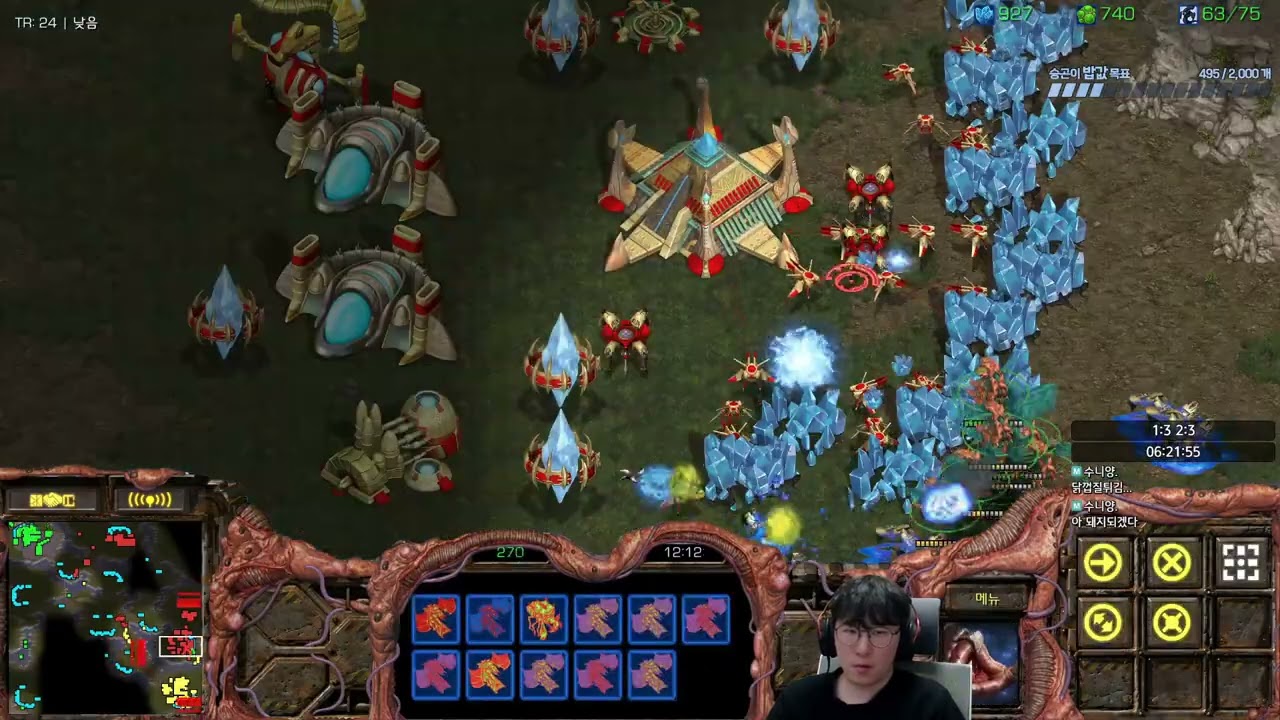 【15.1.26】 SC:R 2v2 (FPVOD) Scan (Z) Ruin (P) vs (P)(P) 【Map: Hunters】