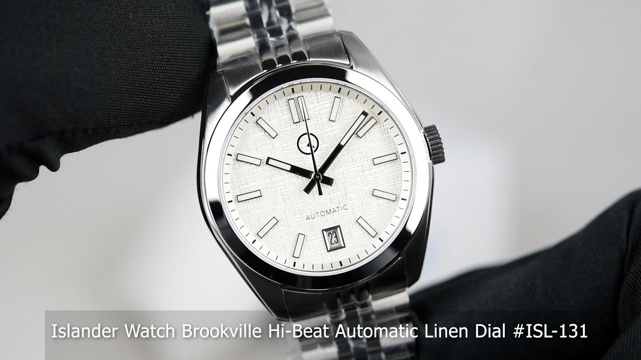 Islander Watch Brookville Hi-Beat Automatic Linen Dial #ISL-131