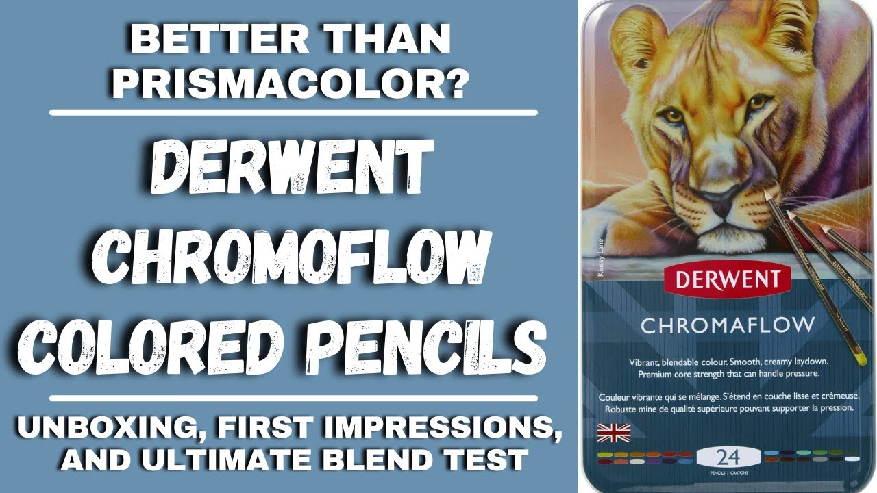 Derwent Chromoflow Colored Pencils | First Impressions, Review & Blend Test | Prismacolor Comparison