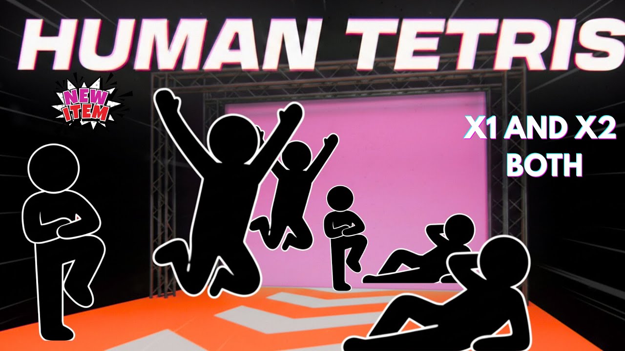 HUMAN TETRIS  Immersive Interactive Warm Up #9  Co Op X1 And X2 Player Both