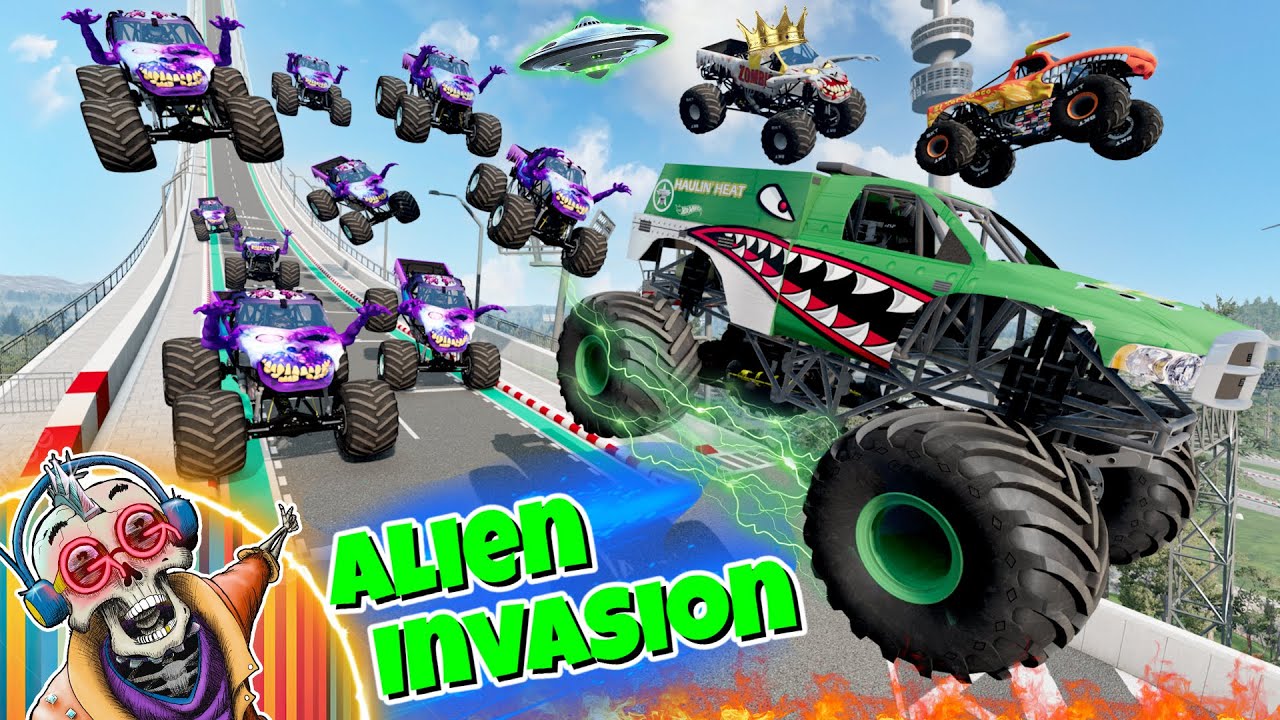 Monster Jam INSANE Alien Invasion Adventure  Compilation 2 | Racing, Freestyle, and High Speed Jumps