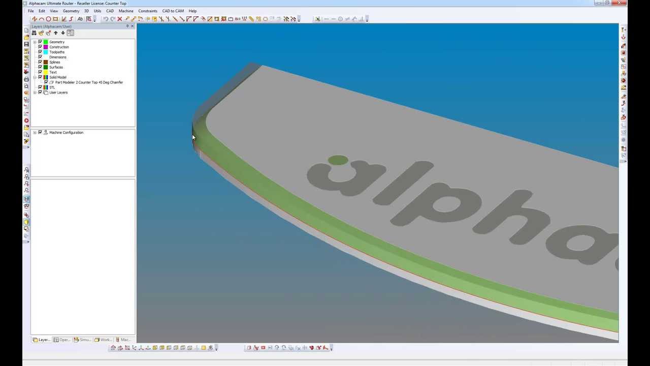 Alphacam 2014 R1 - Cut Spline or Polyline