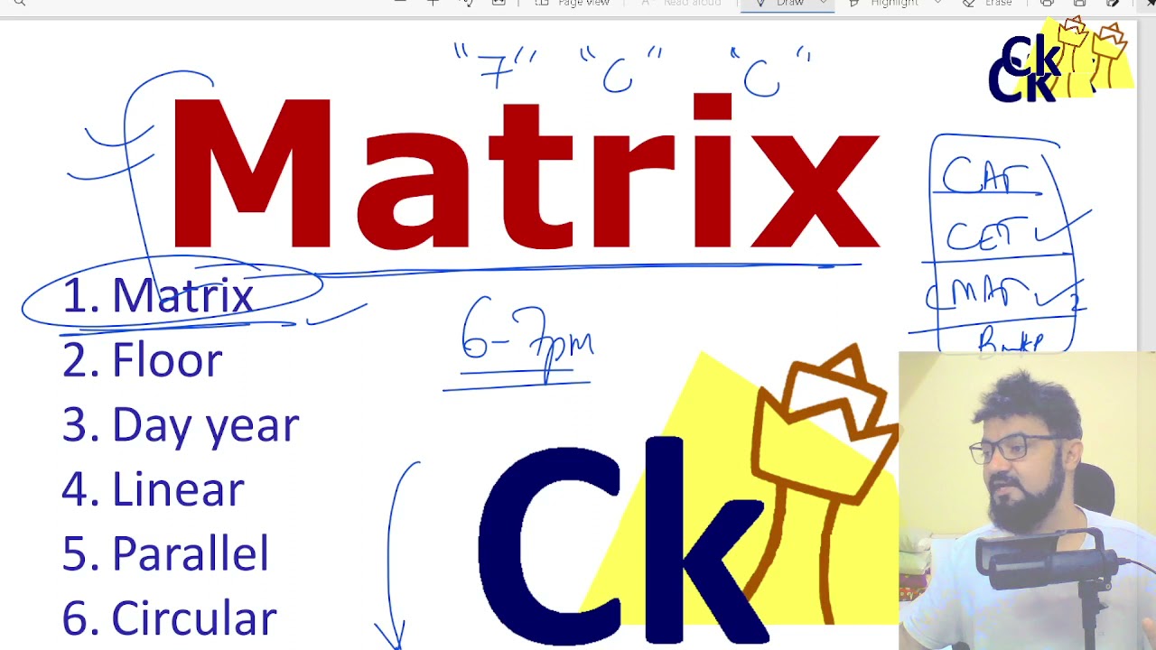 Exam incomplete without Matrix based Arrangement |  CAT CET CMAT IIFT Bank PO