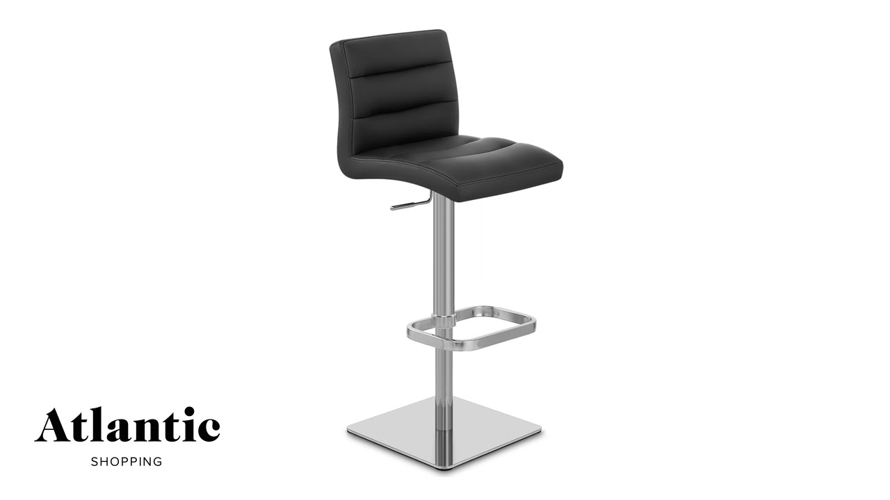 Lush Real Leather Brushed Stool