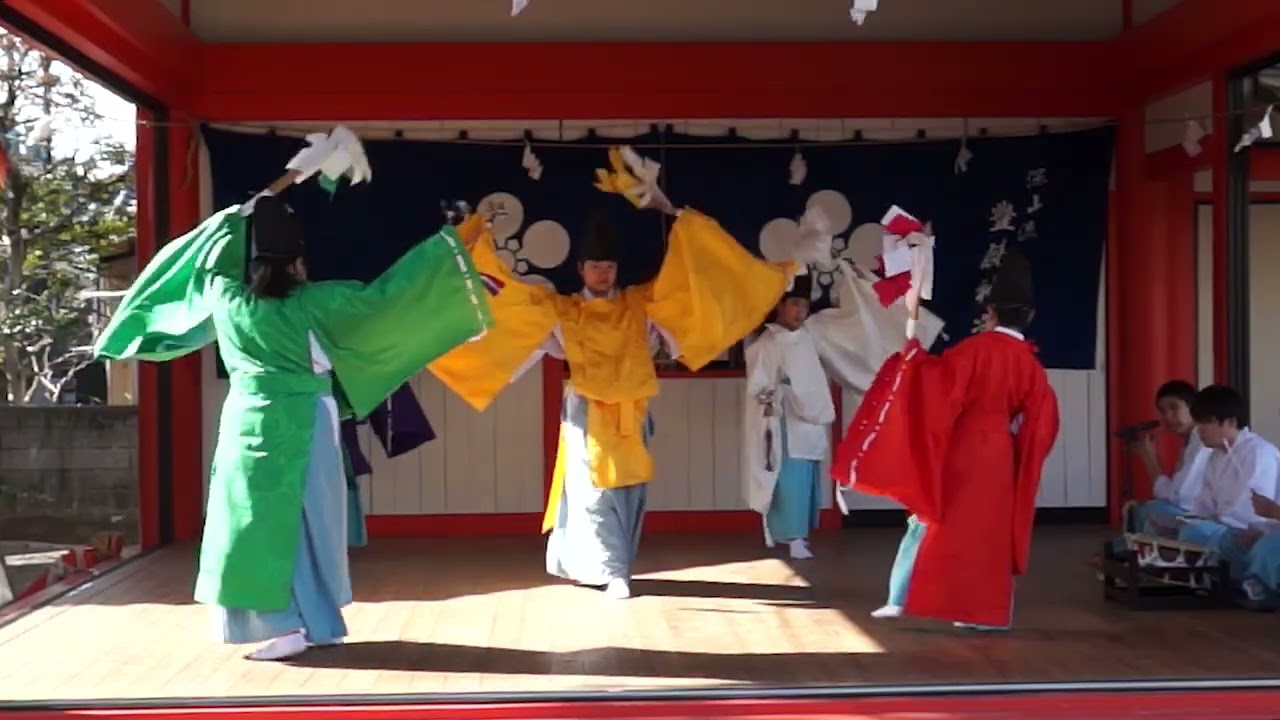 奉納神楽 五方礼始 豊饒子ども神楽 (於)御櫛形祭礼 若宮八幡社