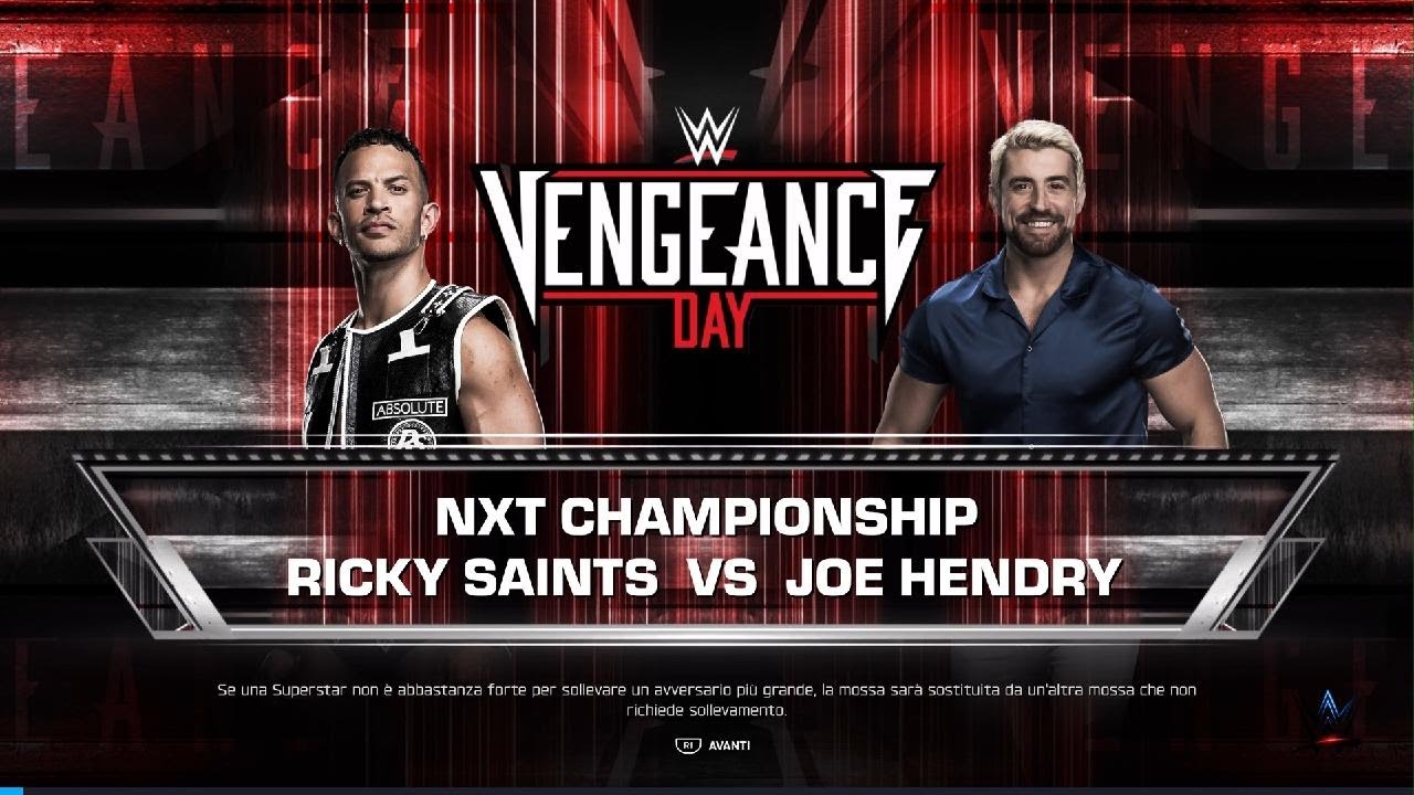 WWE 2K26 - Ricky Saints vs Joe Hendry - NxT Championship - Vengeance Day 2026