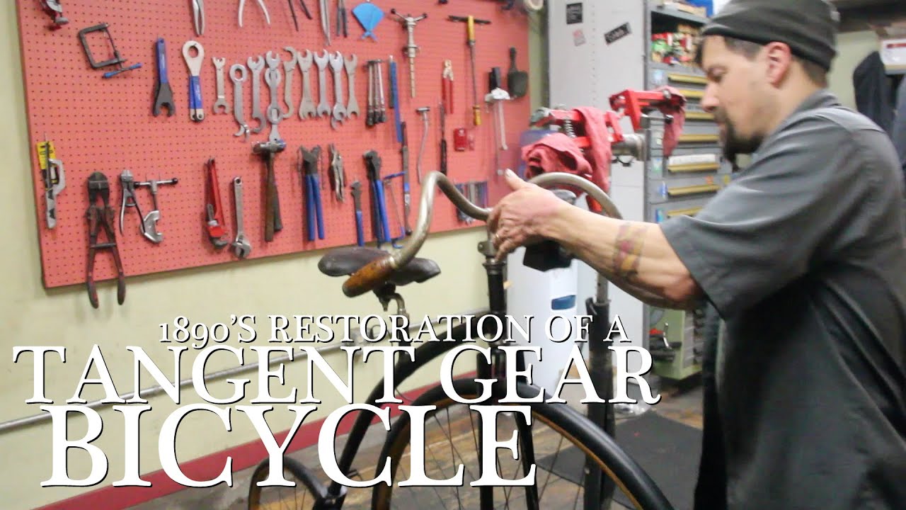Early 1890's Tangent Geared Bicycle at The Old Spokes Home