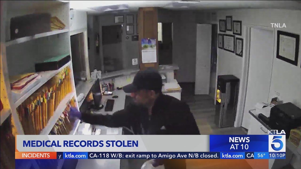 Video captures thief stealing hundreds of medical records in Sherman Oaks dental office