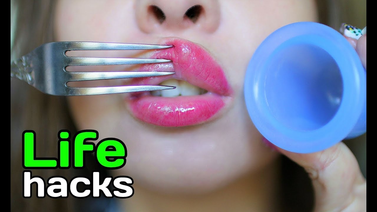 Проверка ЛайфХаков для девушек / Увеличиваем губы /BEAUTY LIFE HACKS