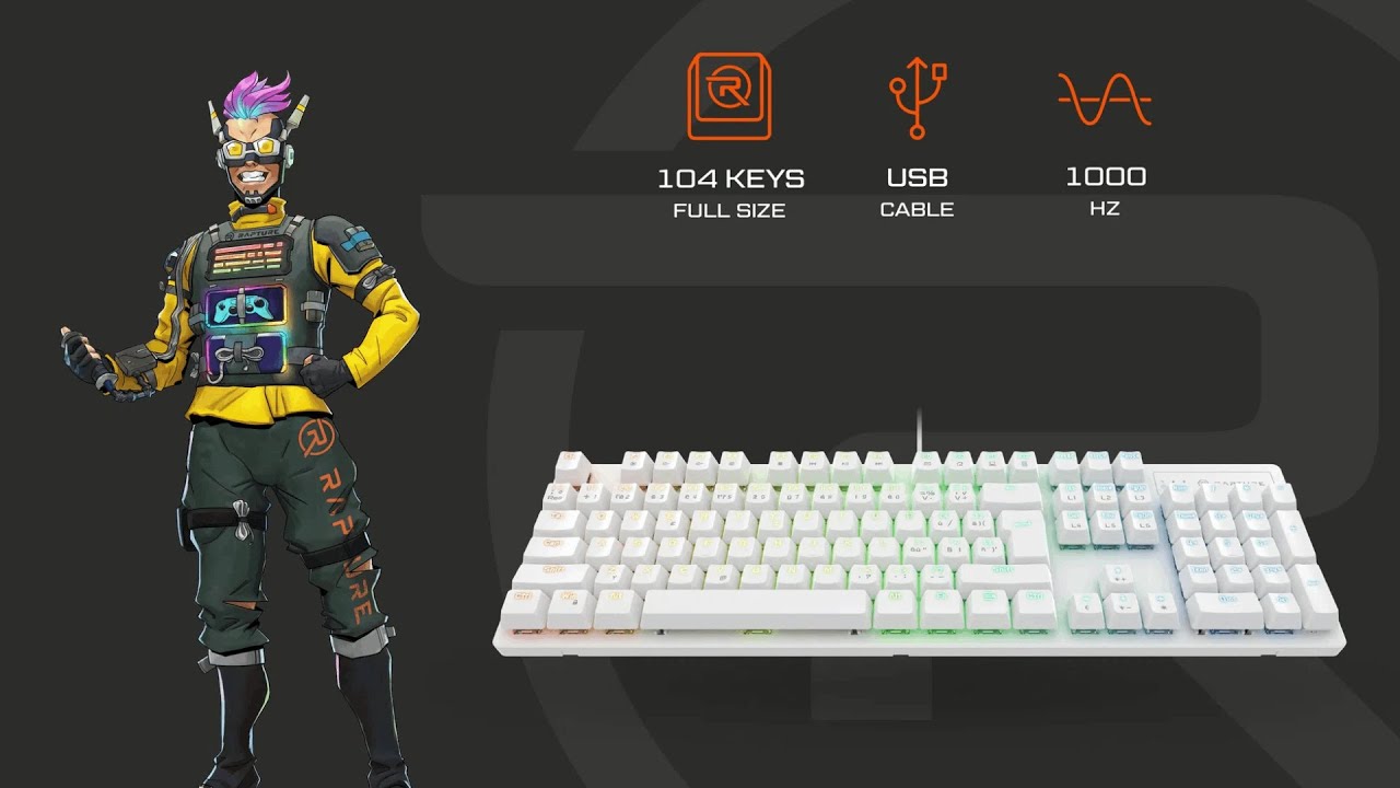 Rapture X-RAY Outemu Red - mechanická klávesnice pod 1000 Kč