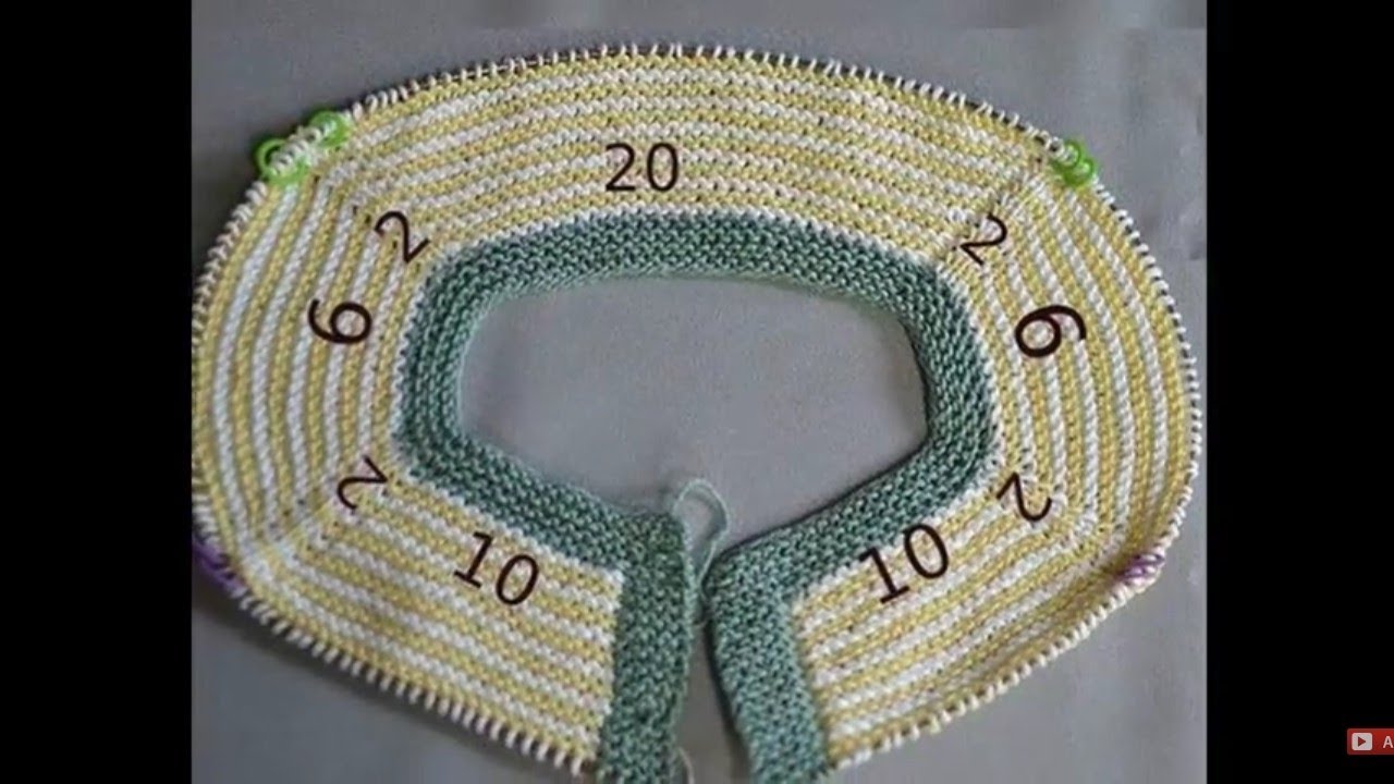 #تريكو/شرح لتقسيم غرز بداية الشغل من الرقبةknitting jacket up to down