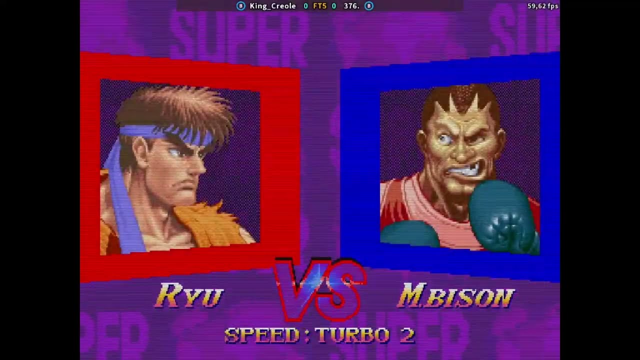 [FT5] King_Creole (Ryu) vs 376. (Balrog/Boxer) | Super Street Fighter II Turbo