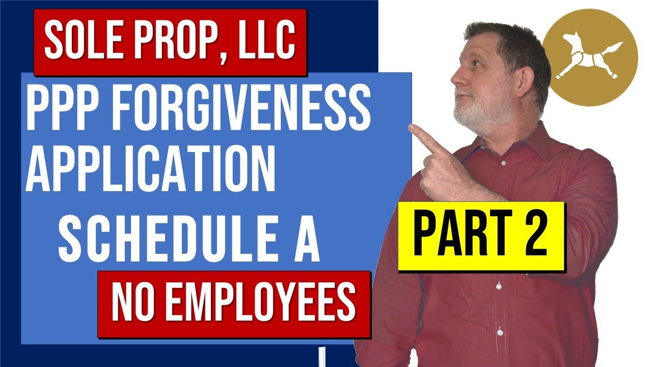 PPP LOAN FORGIVENESS APPLICATION for Sole Props, LLCs, Self Employed with no employees
