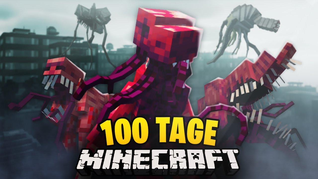 Ich habe 100 Tage in einer PARASITEN-INVASION in Minecraft überlebt