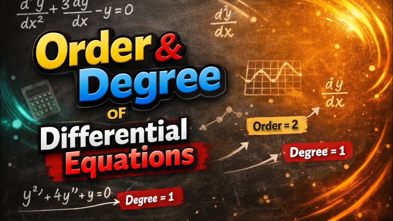 Order and Degree of Differential Equation | Class 12 Maths |