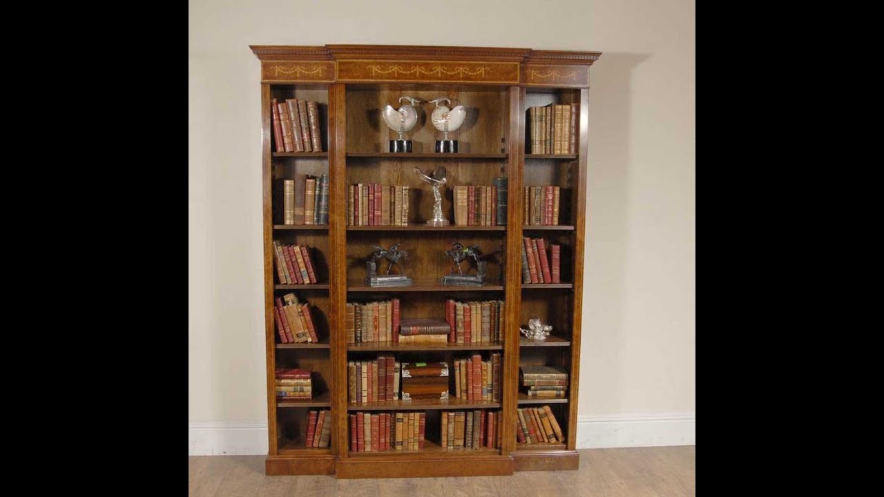 English Regency Sheraton Breakfront Bookcase