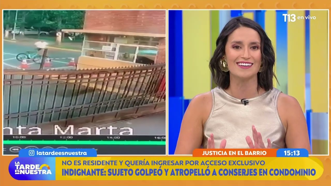 Sujeto golpeó y atropelló a conserjes en condominio en Huechuraba