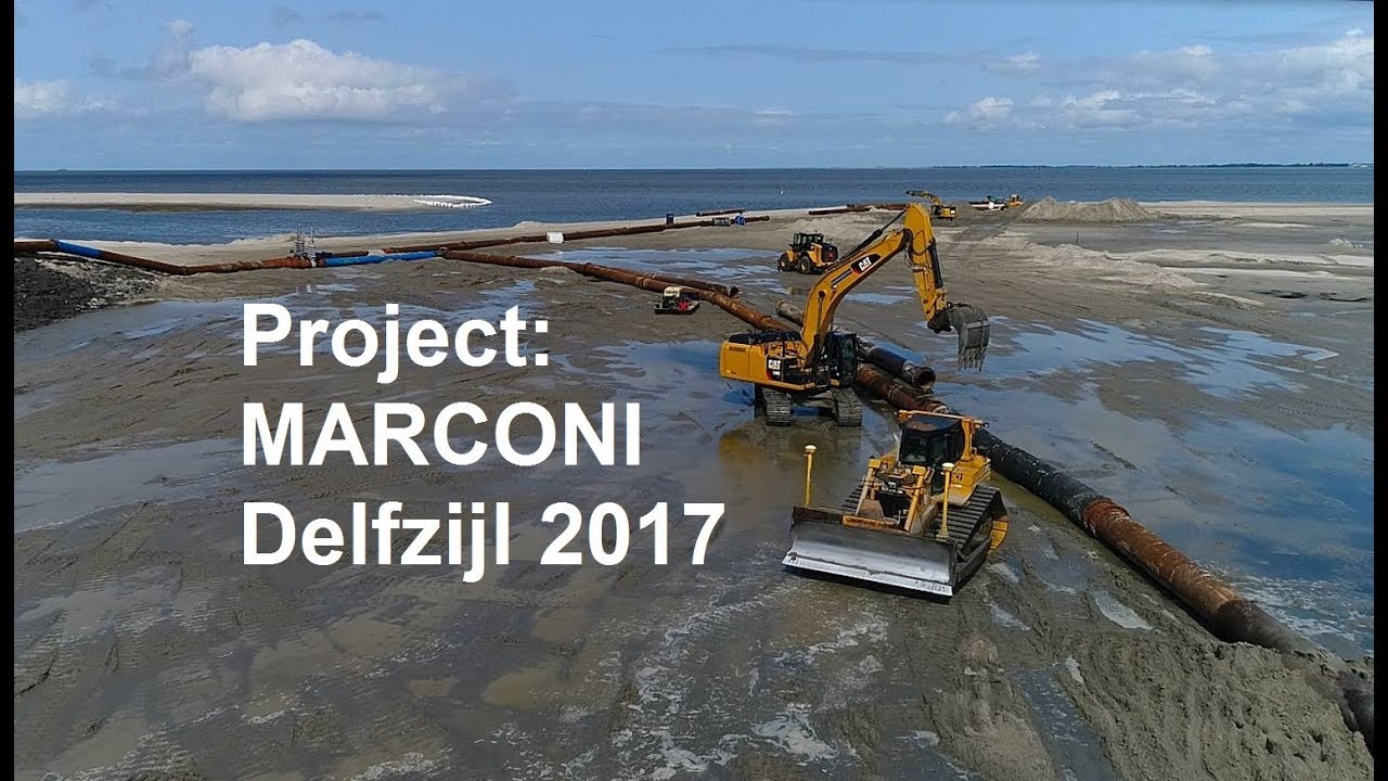 2017. Project: Marconi, zand-opspuiting Delfzijl. Drone View.