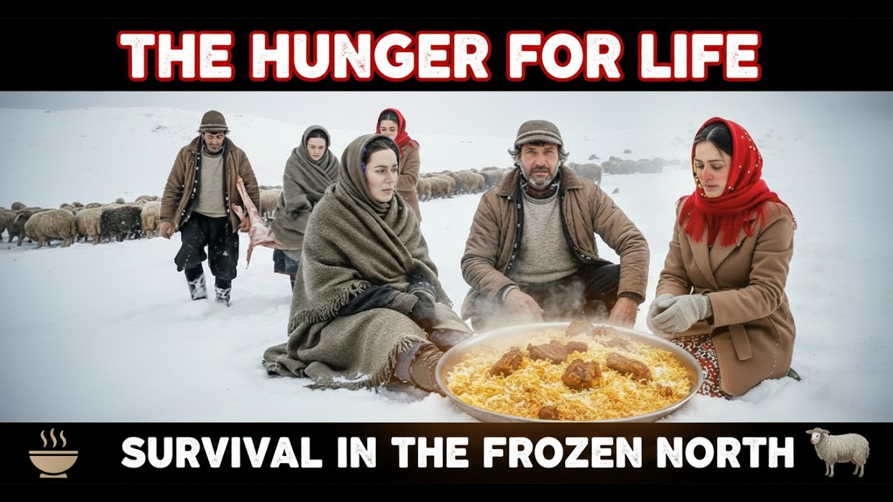 Coldest Village with Heavy Snow in Irans -63°C | Shepherd Mother Cooking Mutton Biryani