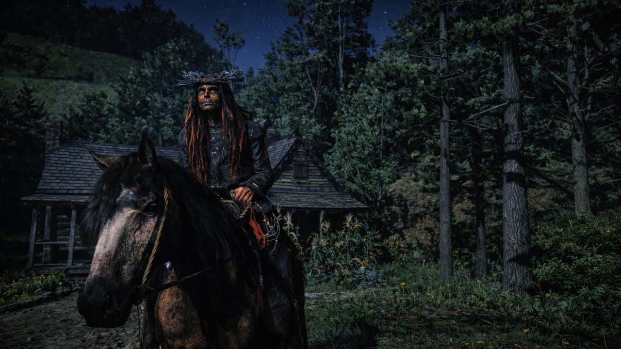 The Masked Rider of the Night | RDR2 Dark & Eerie Atmosphere 🌙🎭