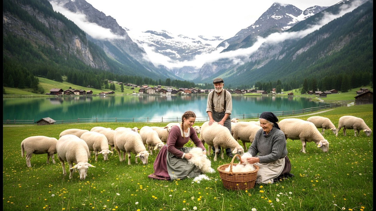 The Most Beautiful and Peaceful Village on Earth | Sheep Shearing and Wool Making