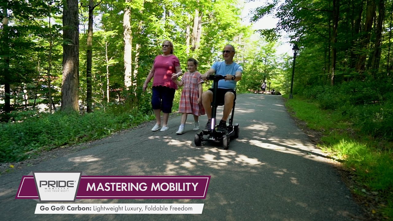 Mastering Mobility | Pride Mobility&reg; | Go Go&reg; Carbon: Lightweight Luxury, Foldable Freedom