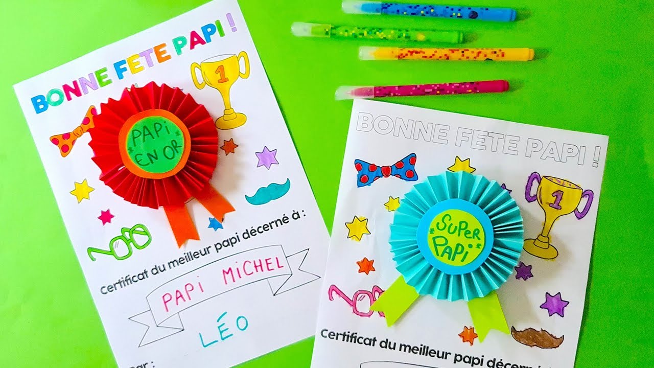 Tuto facile - Fabriquer une cocarde pour la f&ecirc;te des Grands-P&egrave;res - Activit&eacute; enfants