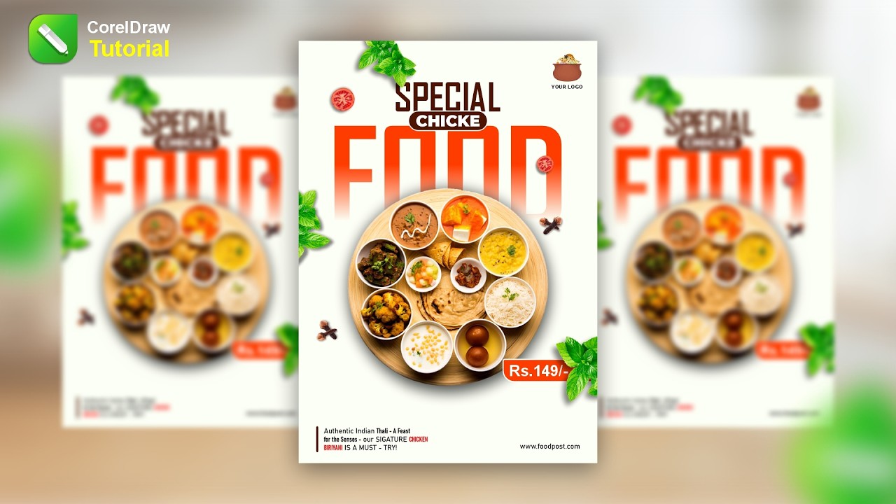 Fast Food Poster Design in Coreldraw