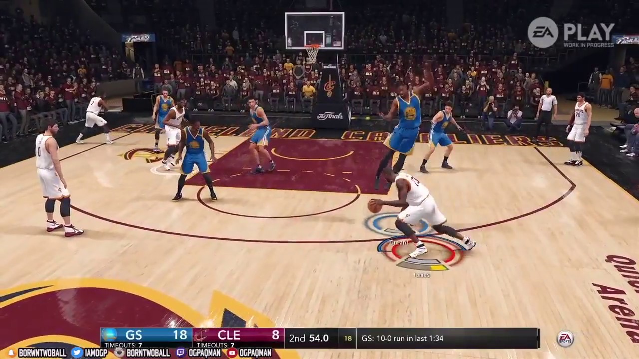 NBA LIVE 18 GAMEPLAY - CAVALIERS VS WARRIORS!! KYRIE IRVING BREAKS STEPH CURRY'S ANKLES!