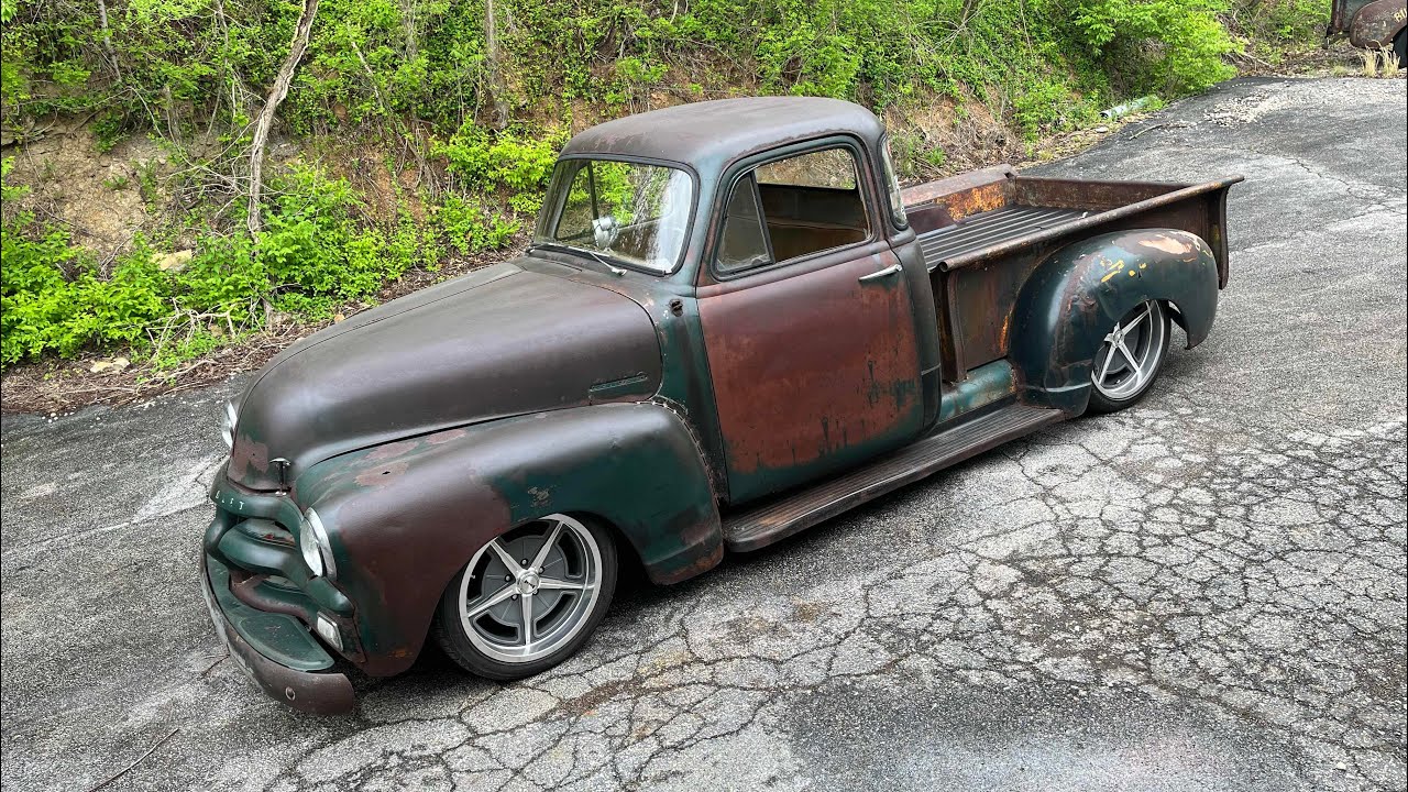 SOLD 1954 Chevy 5 Window Short Bed Street Rod Ratrod Patina Shop Truck