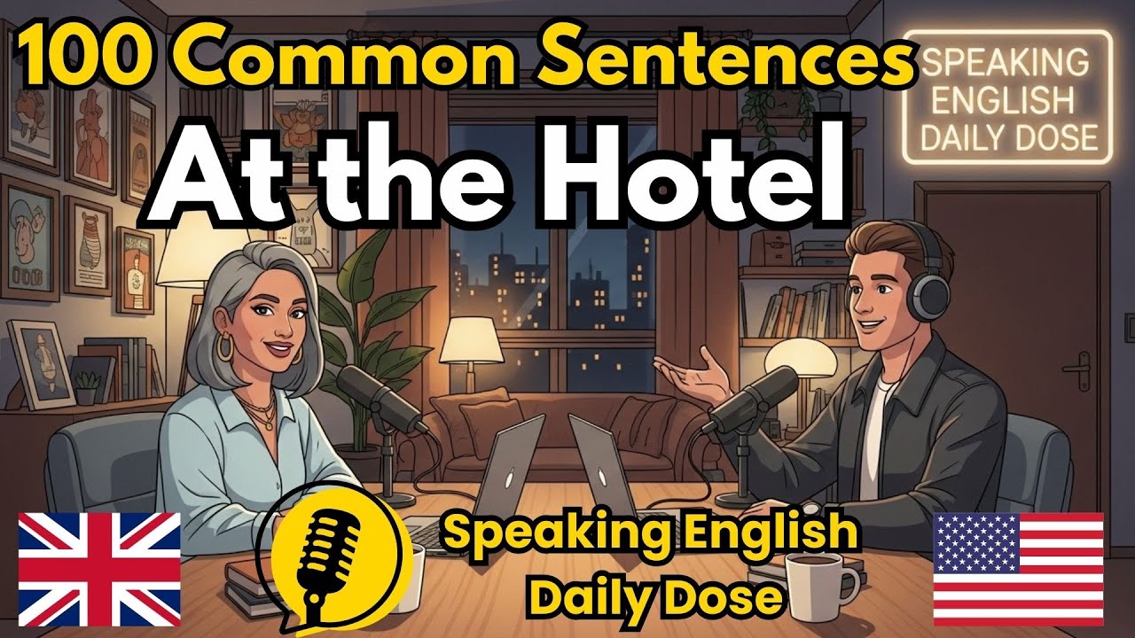 100 Essential Phrases & How to Talk at the Hotel in English | English Conversation Practice