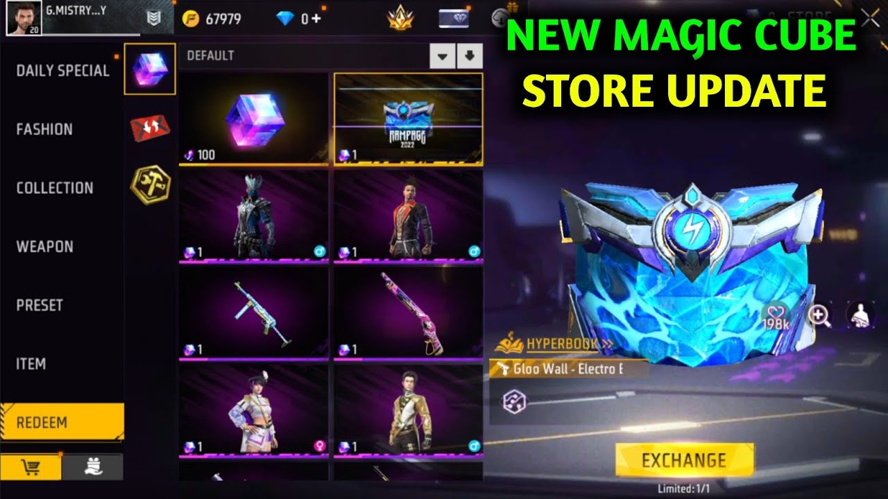 Special Magic Cube Store Update | free fire 9th Aniversery magic cube store update |
