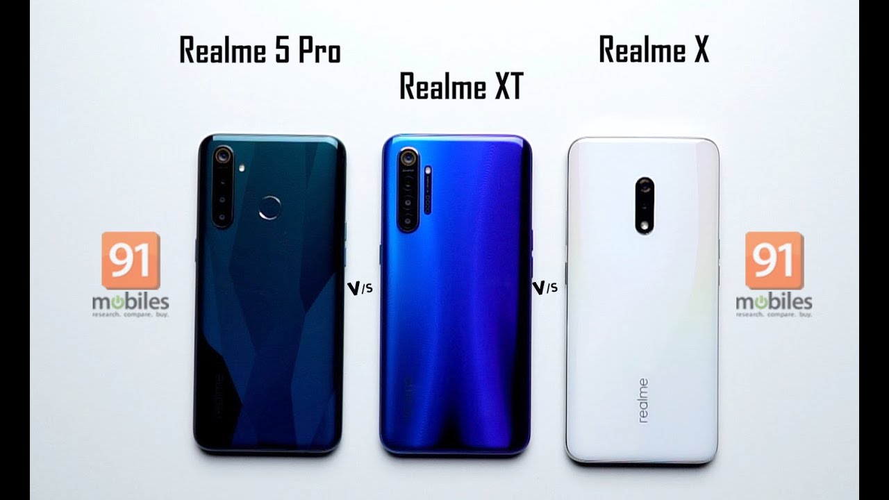 Realme XT vs Realme 5 Pro vs Realme X: Comparison overview